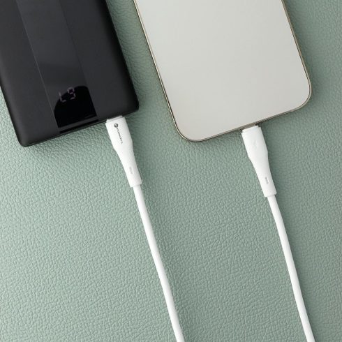 Cable USB C to Lightning Forcell F-Energy PD 3A 27W Silicone 1 m C346 white