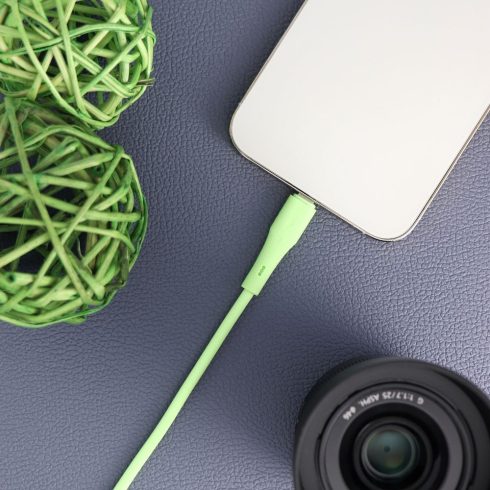 Cable USB C to Lightning Forcell F-Energy PD 3A 27W Silicone 1 m C346 green