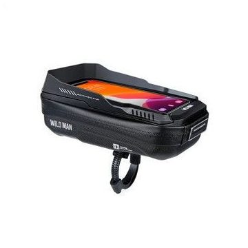   WILDMAN utazótáska kerékpár kormányhoz cipzárral 0,6L (4 "- 7") XT3 fekete