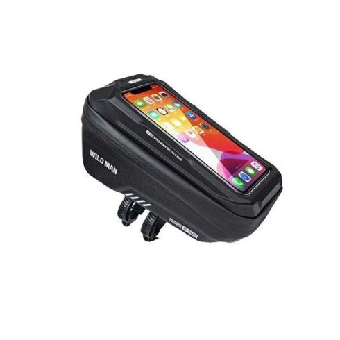 WILDMAN utazótáska kerékpárvázhoz cipzárral 1L (4 "- 7") XS2 fekete