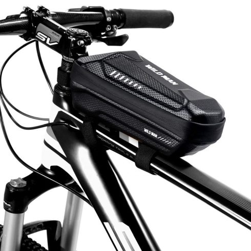 WILDMAN utazótáska kerékpárvázhoz cipzárral 1L ES5 fekete