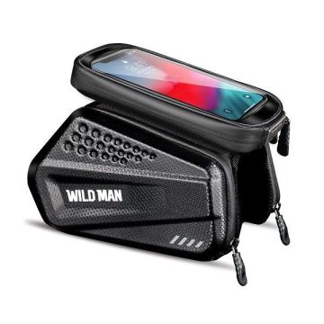   WILDMAN utazótáska kerékpárvázhoz cipzárral 1,2L (4"-7") ES6 fekete