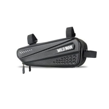   WILDMAN utazótáska a kerékpárváz alatt cipzárral 1,2L ES4 fekete