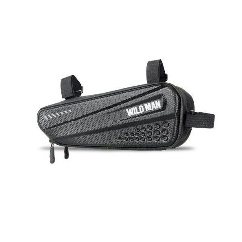 WILDMAN utazótáska a kerékpárváz alatt cipzárral 1,2L ES4 fekete