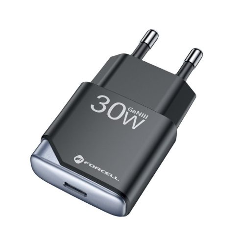 FORCELL F-ENERGY GaN III B130101-E Ultra Slim utazási töltő 1 x Type C + USB A PD QC4.0 3A 30W fekete