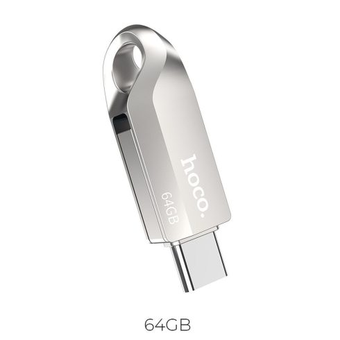 Pendrive 64GB USB 3.0 (USB A + USB C) Hoco UD8 nickel