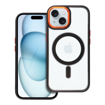   COLOR EDGE MAG COVER tok kompatibilis a MagSafe-vel IPHONE 15 fekete aranyhoz