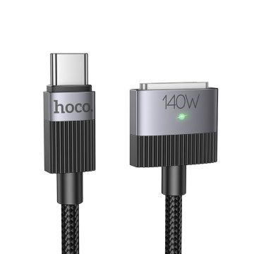 USB C kábel Mag3 Hoco 5A 140 W mágneses 1,8 m U141 fekete