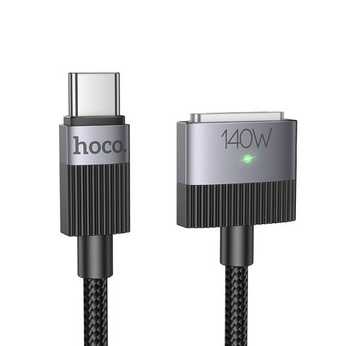 USB C kábel Mag3 Hoco 5A 140 W mágneses 1,8 m U141 fekete