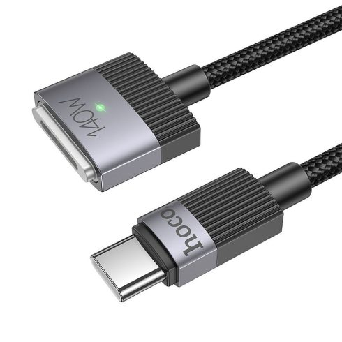 USB C kábel Mag3 Hoco 5A 140 W mágneses 1,8 m U141 fekete
