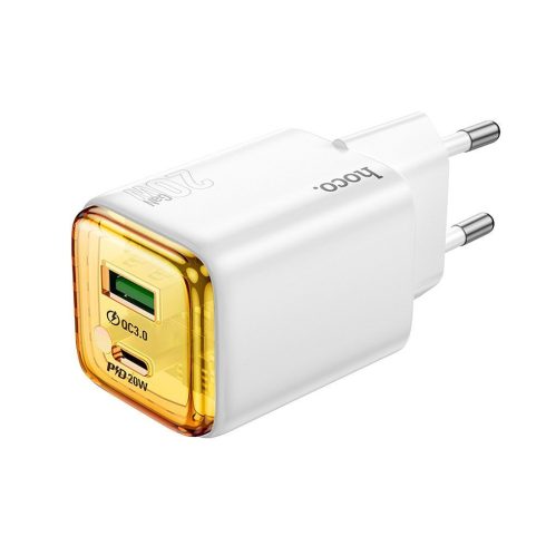 Telefontöltő Hoco USB A + USB C QC3.0 PD 3A 20W N52 fehér