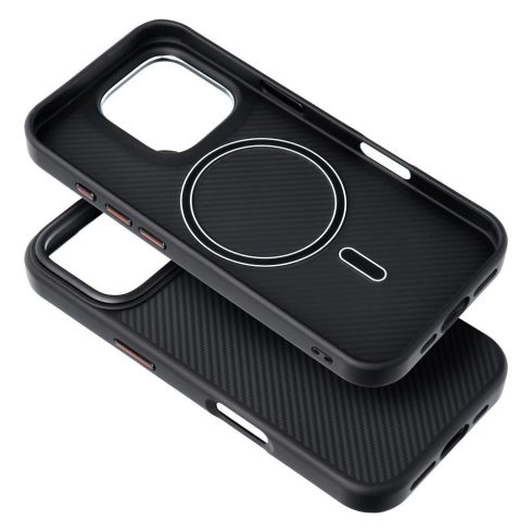 Case for iPhone 17 PRO MAXCarbon Elite Mag Cover compatible with MagSafe black