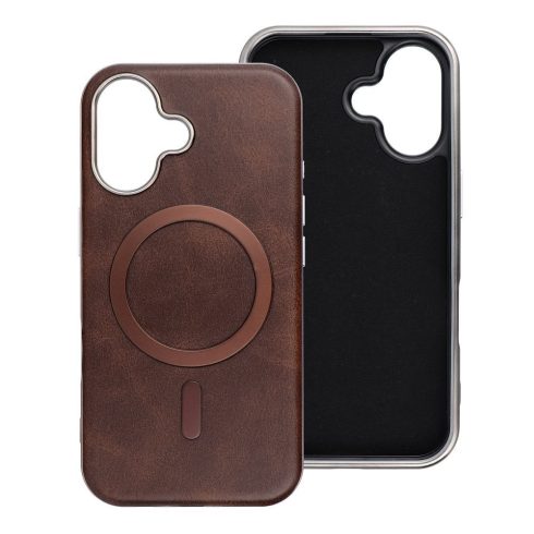 Tok iPhone 17 PRO Gentleman Mag Coverhez, amely kompatibilis a MagSafe barna színnel