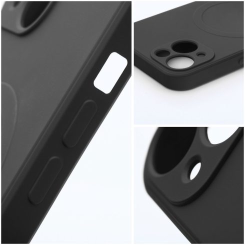 SILICONE MAG COVER case compatible with MagSafe for IPHONE 17 Pro Max black