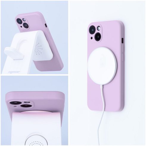 SILICONE MAG COVER case compatible with MagSafe for IPHONE 17 pink