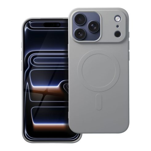 Case for IPHONE 17 Pro Max SILICONE MAG COVER (big hole) compatible with MagSafe titanium