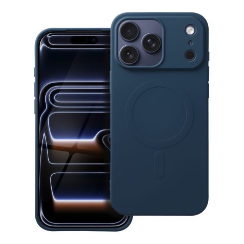 Case for IPHONE 17 Pro Max SILICONE MAG COVER (big hole) compatible with MagSafe blue