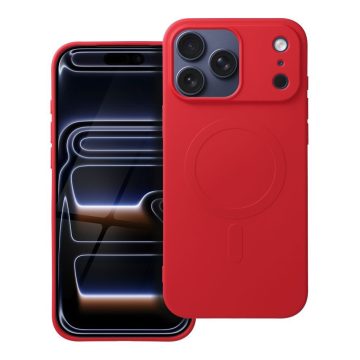   Case for IPHONE 17 Pro Max SILICONE MAG COVER (big hole) compatible with MagSafe red