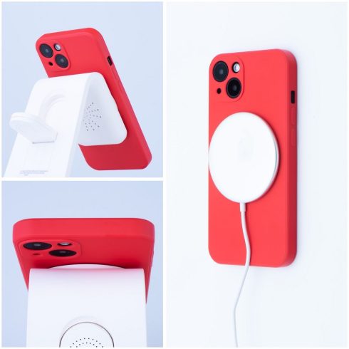 SILICONE MAG COVER case compatible with MagSafe for IPHONE 17 Air red