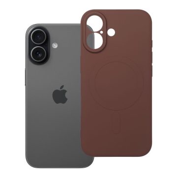   Case for iPhone 17 Silicone Mag Cover compatible with MagSafe brown