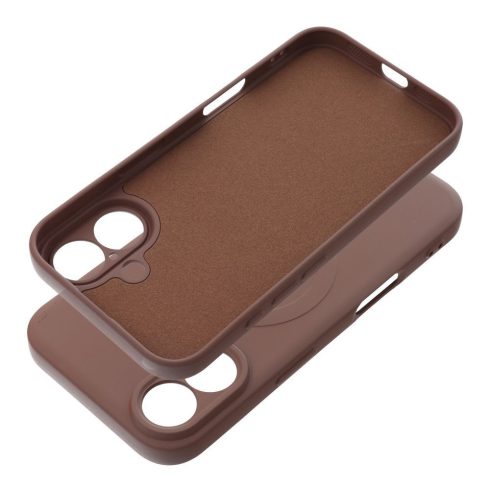 SILICONE MAG COVER case compatible with MagSafe for IPHONE 17 Air brown