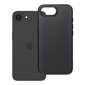   Case for iPhone 16e (SE 4 2025) / 17e Carbon Elite Mag Cover compatible with MagSafe black