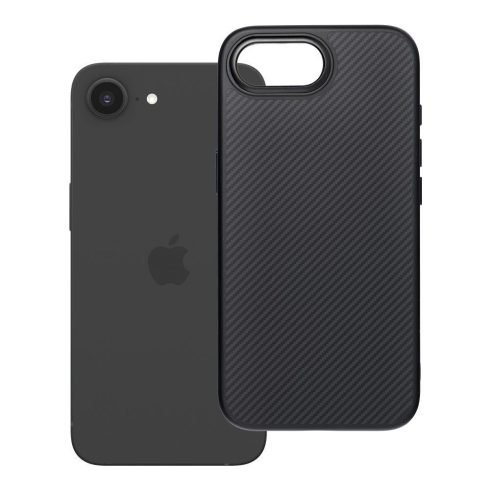 Case for iPhone 16e (SE 4 2025) / 17e Carbon Elite Mag Cover compatible with MagSafe black