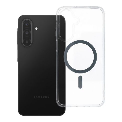 Case for Samsung A17 Drop Glue Colorful Ring Mag Cover compatible with MagSafe grey