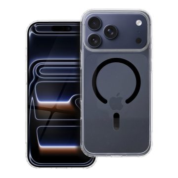   Case for iPhone 17 PRO MAX Drop Glue Colorful Ring Mag Cover compatible with MagSafe black