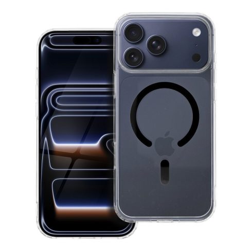 Case for iPhone 17 PRO MAX Drop Glue Colorful Ring Mag Cover compatible with MagSafe black