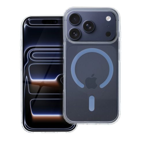 Case for iPhone 17 Pro Drop Glue Colorful Ring Mag Cover compatible with MagSafe light blue