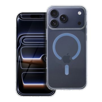   Case for iPhone 17 PRO MAX Drop Glue Colorful Ring Mag Cover compatible with MagSafe light blue