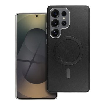   Samsung S25 FE Gentleman Mag Cover tok, amely kompatibilis a MagSafe fekete színnel