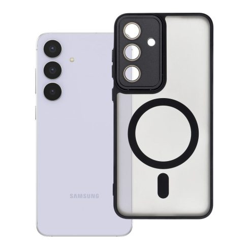 Samsung S25 FE Variete Mag Cover tok, amely kompatibilis a MagSafe fekete színnel