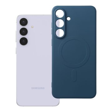   SILICONE MAG COVER case compatible with MagSafe for SAMSUNG S25 FE blue