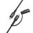   Kábel 2 az 1-ben USB C - USB C / Mag3 Hoco 240W 1,8 m U142 fekete