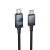 USB C kábel USB C Hoco 3A 60W 1 m X118 fekete kijelzővel