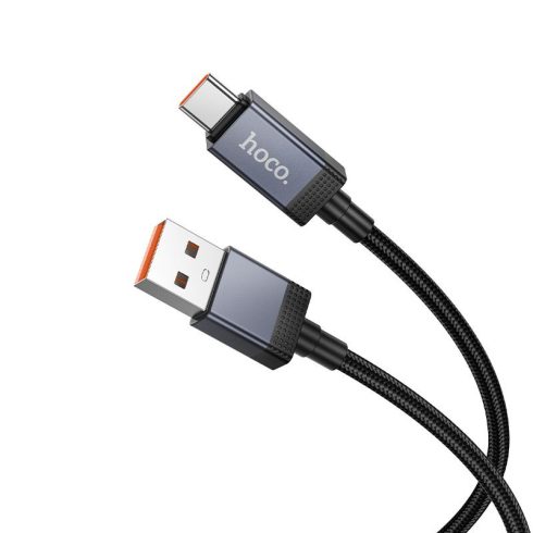 USB A - USB C Hoco 5A kábel 1 m X118 fekete kijelzővel
