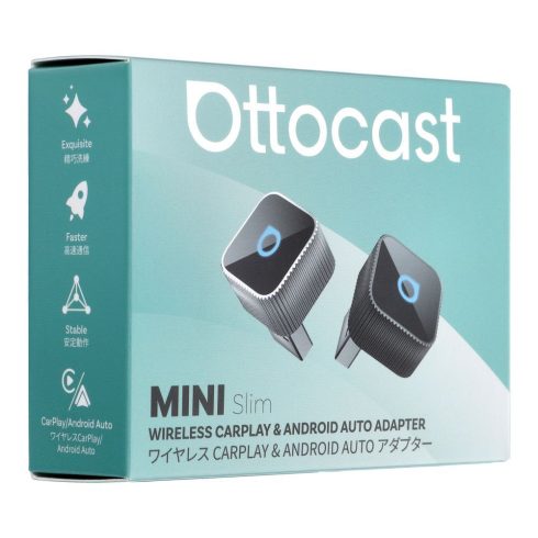Vezeték nélküli autós adapter OTTOCAST Mini Cube T2 ezüst