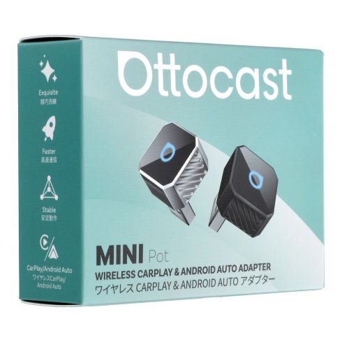 Vezeték nélküli autós adapter OTTOCAST Mini Cube T3 fekete