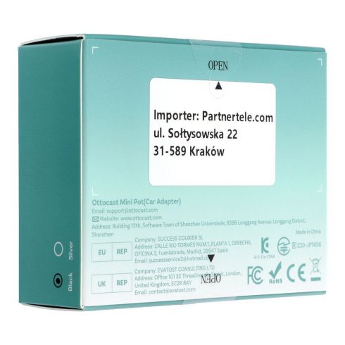 Vezeték nélküli autós adapter OTTOCAST Mini Cube T3 fekete