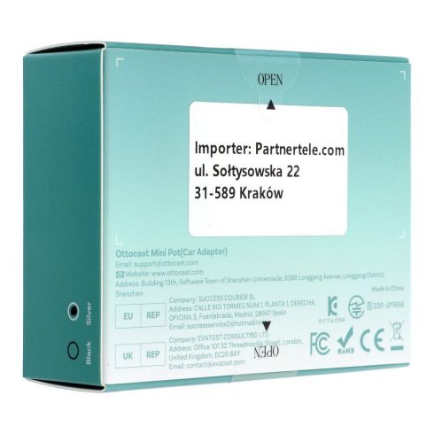 Vezeték nélküli autós adapter OTTOCAST Mini Cube T3 ezüst