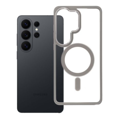 Samsung S26 ULTRA Color Edge Mag Cover tok, amely kompatibilis a MagSafe titánszürke színnel