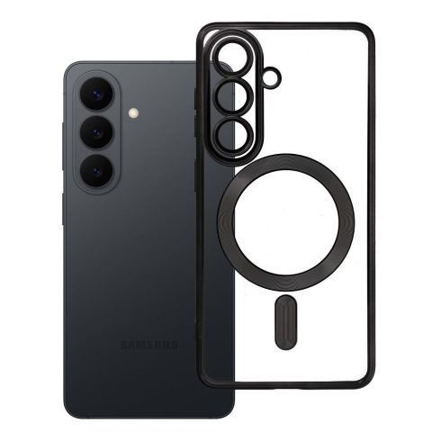 Samsung S26 Electro Mag Cover tok, amely kompatibilis a MagSafe fekete színnel
