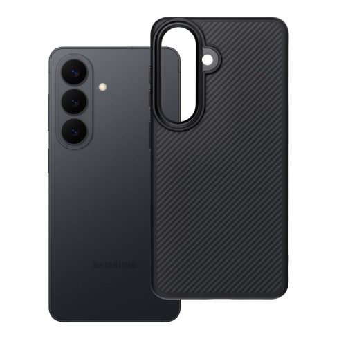 Samsung S26 Carbon Elite Mag Cover tok, amely kompatibilis a MagSafe fekete színnel
