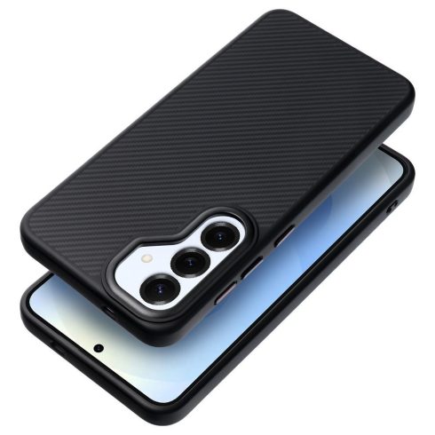 Samsung S26 Carbon Elite Mag Cover tok, amely kompatibilis a MagSafe fekete színnel