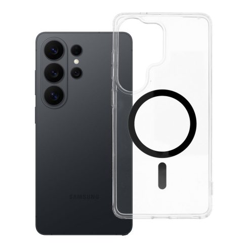 Case for Samsung S26 ULTRA Drop Glue Colorful Ring Mag Cover compatible with MagSafe black