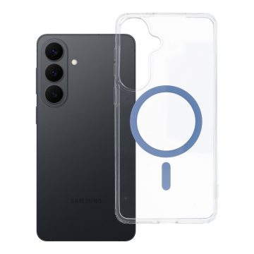   Case for Samsung S26 PLUS Drop Glue Colorful Ring Mag Cover compatible with MagSafe light blue