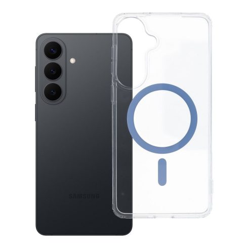 Case for Samsung S26 PLUS Drop Glue Colorful Ring Mag Cover compatible with MagSafe light blue