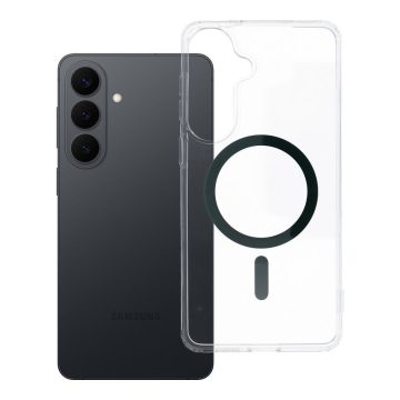   Case for Samsung S26 PLUS Drop Glue Colorful Ring Mag Cover compatible with MagSafe dark green